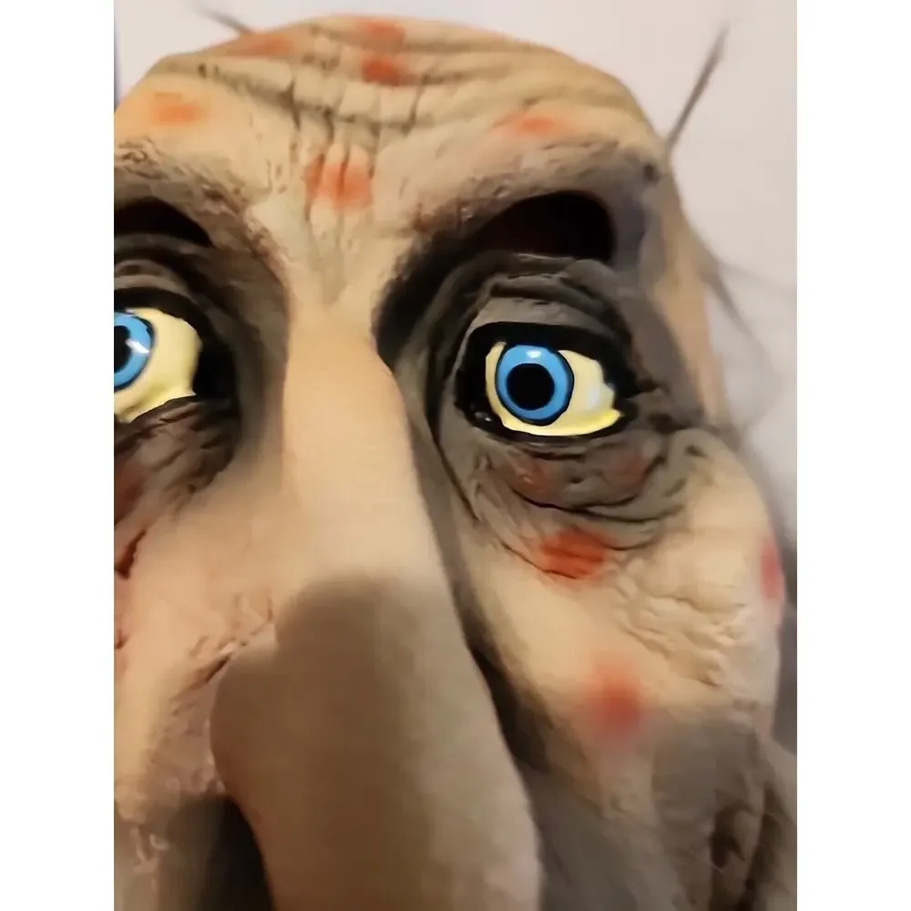 TROLL MASK 1996 Vintage LONG HAIR & BEARD LOTR Old Man PAPER MAGIC GROUP Prop